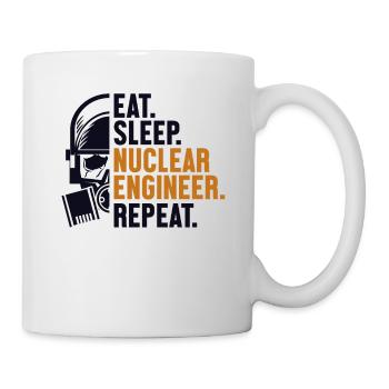 Manger Dormir Nucléaire Ingénieur Répéter l’énergie Nucléaire - Mug blanc - blanc - Droite