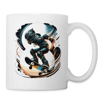 Skateboard Skater Design pour les garçons de 8 ans - Mug blanc - blanc - Droite