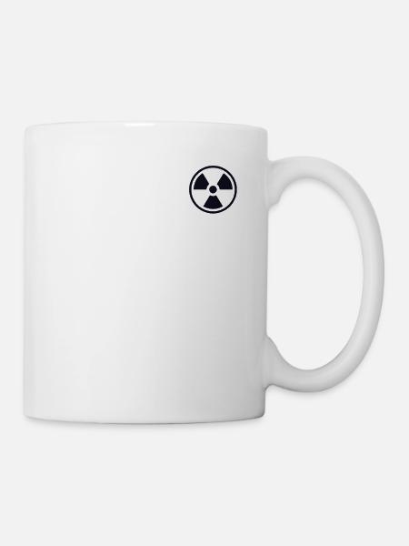 Kernkraft Logo Emblem Energie Uran Kernkraft - Tasse - Weiß