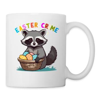 Drôle De Costume De Raton Laveur Oeufs De Pâques Mignons - Mug blanc - blanc - Droite