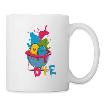 Lustiger Spruch Bunt Ei Farben Zu Ostern Künstler - Tasse - Weiß - Rechts