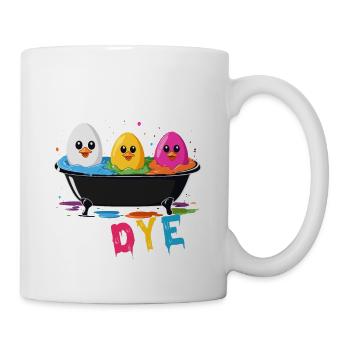 Oeuf Teinture Dire Couleurs Pour Pâques Drôle Coloré - Mug blanc - blanc - Droite