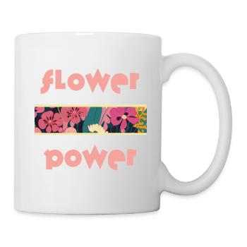 Sunray Blossoms - Flower Power in Yellow - Mug - white - Right