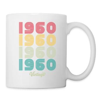64 Jahre alter Jahrgang 1960 Limitierte Auflage 64. - Tasse - Weiß - Rechts