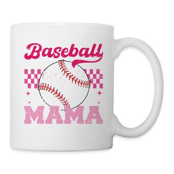 Baseball Mama Maman en détresse pour la fête des mères - Mug blanc - blanc - Droite