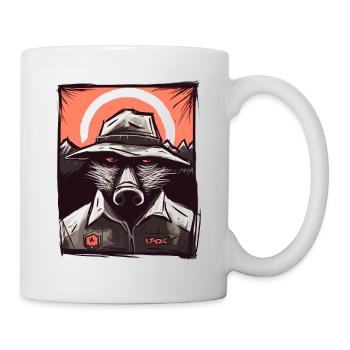 Drôle de nature et de plein air Ranger Cochon - Mug blanc - blanc - Droite