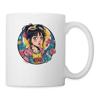 Colorful anime girl and positive feelings - Mug - white - Right
