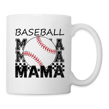 Baseball Mama Maman en détresse pour la fête des mères - Mug blanc - blanc - Droite