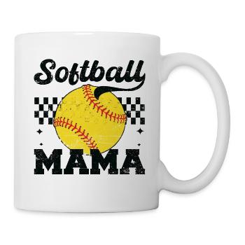 Softballll Mama Maman en détresse pour la fête des mères - Mug blanc - blanc - Droite