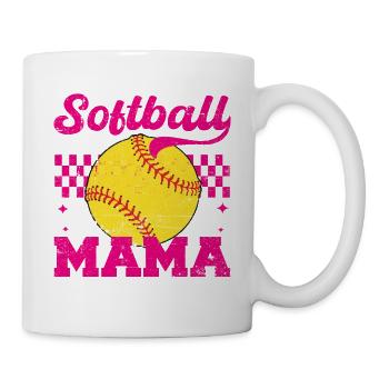Softballll Mama Maman en détresse pour la fête des mères - Mug blanc - blanc - Droite