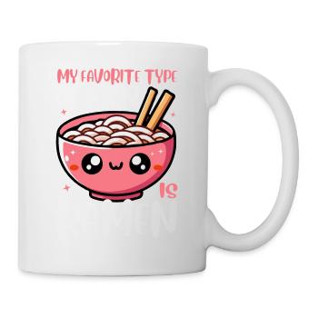 Mon type d’homme préféré est Ramen Funny Bowl Noodle - Mug blanc - blanc - Droite