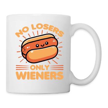 No Losers Only Wieners Funny Pun For Hotdog Lover - Mug - white - Right
