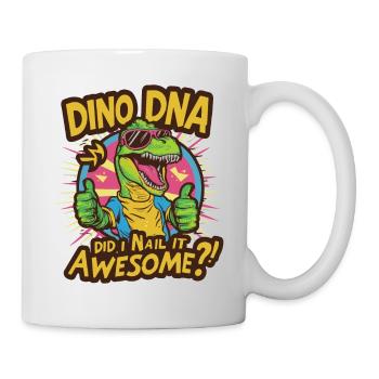 L’ADN DE DINO EST-CE QUE JE L’AI CLOUÉ GÉNIAL - Mug blanc - blanc - Droite