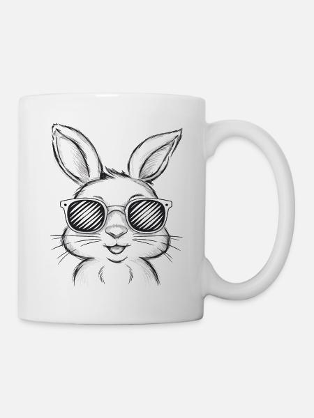 Lustiger Hase Niedliches Kaninchen Hasen Geschenk - Tasse - Weiß