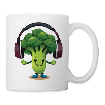 Bubatz - DJ - Musik - Legalize it - Brokkoli - Tasse - Weiß - Rechts