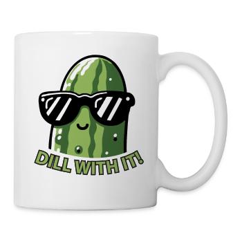 Dill mit lustiger Gurkengurke - Tasse - Weiß - Rechts
