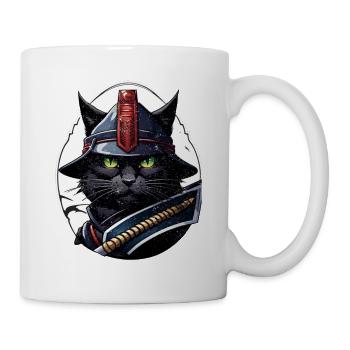 Ninja Cat - Samurai Kitten - Mug - white - Right