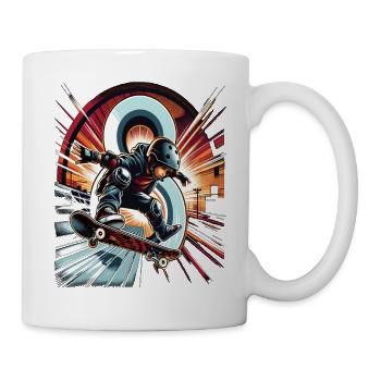 Skateboard Skater Design pour les garçons de 8 ans - Mug blanc - blanc - Droite