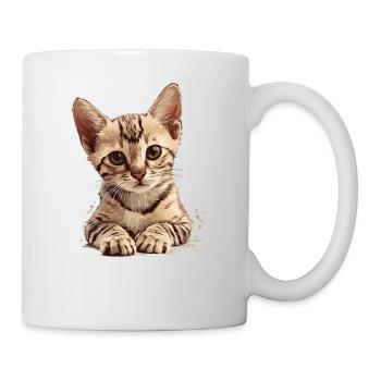 Egyptian Mau Kätzchen Katze Ägyptische Mau - Tasse - Weiß - Rechts