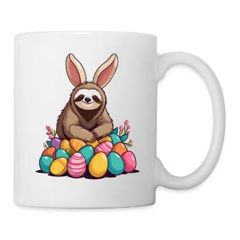 Funny Sloth Easter Bunny Iconic Easter - Mug - white - Right