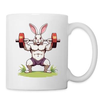 Easter Bunny Funny Bodybuilder Fitness Motivation - Mug - white - Right