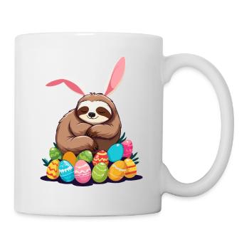 Funny Sloth Easter Bunny Iconic Easter - Mug - white - Right
