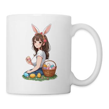 Anime Ostern Kawaii Osterhase Manga Mädchen Otaku - Tasse - Weiß - Rechts