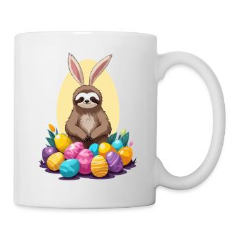 Funny Sloth Easter Bunny Iconic Easter - Mug - white - Right