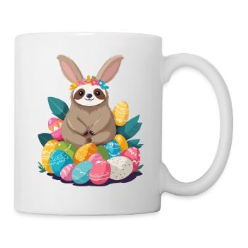 Funny Sloth Easter Bunny Iconic Easter - Mug - white - Right