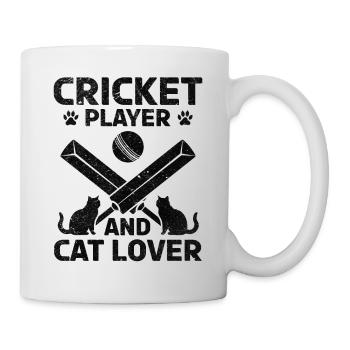 Cricket player and cat lover - Cat Owner Cricket P - Tasse - Weiß - Rechts