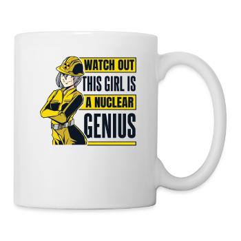 This Girl Is A Nuclear Genuis Energy Nuclear - Mug - white - Right