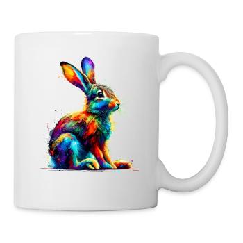 Splash Art coloré Jackrabbit Jackrabbits - Mug blanc - blanc - Droite