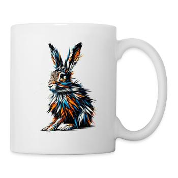 Polygon Art Jackrabbit Jackrabbits - Mug - white - Right