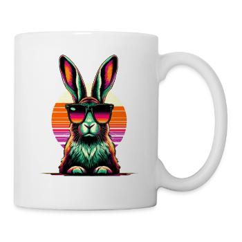 Retro Sunset Sunglasses Jackrabbit Jackrabbits - Mug - white - Right