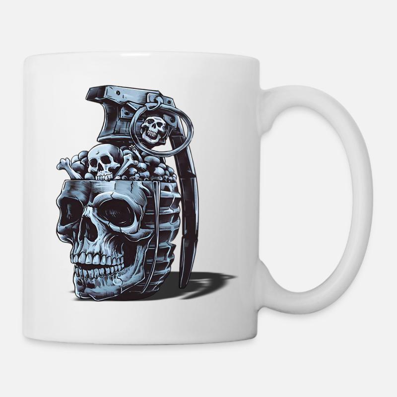 Skeleton Grenade Design - Mug - white