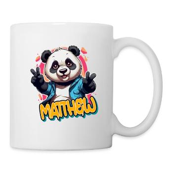 MATTHEW - Handsome Boy Name with Cool Panda - Mug - white - Right