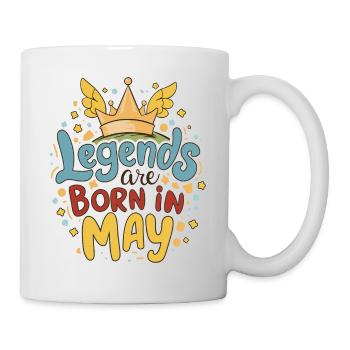 Legends are born in May - Tasse - Weiß - Rechts