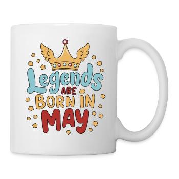Legends are born in May - Tasse - Weiß - Rechts