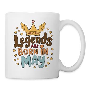 Legends are born in May - Tasse - Weiß - Rechts