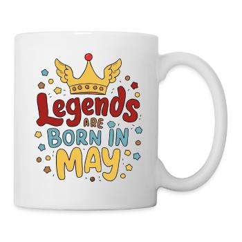 Legends are born in May - Tasse - Weiß - Rechts