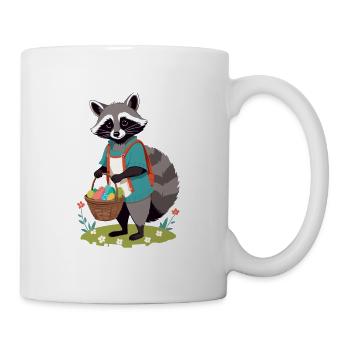 Drôle raton laveur oeufs de Pâques voleur Design - Mug blanc - blanc - Droite