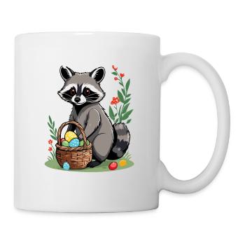 Funny Raccoon Saying Easter Bunny Design - Mug - white - Right