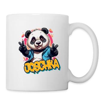 JOSCHKA - Handsome boy name with cool panda - Mug - white - Right