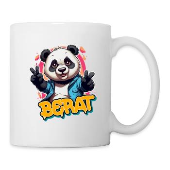 BERAT - Handsome boy name with cool panda - Mug - white - Right