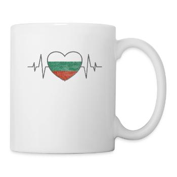 Bulgarie Coeur Battement De Coeur - Mug blanc - blanc - Droite