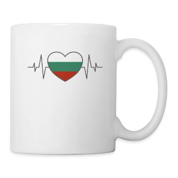 Battement de cœur de la Bulgarie - Mug blanc - blanc - Droite