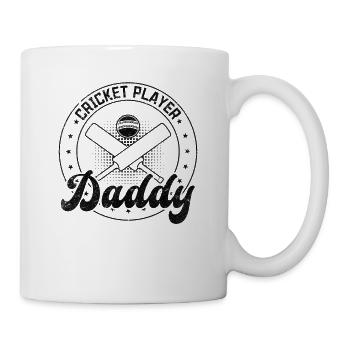 Papa joueur de cricket - Mug blanc - blanc - Droite