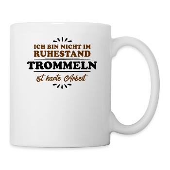 Ruhestand Rentner Pensioner Trommler - Tasse - Weiß - Rechts