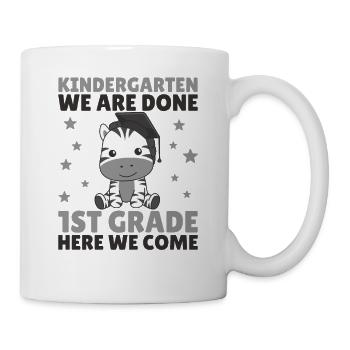 Kids Kindergarten graduate Zebra 1st grade - Tasse - Weiß - Rechts