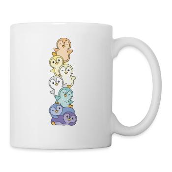 genderfaun Flag Pride LGBTQ süße Pinguin - Tasse - Weiß - Rechts